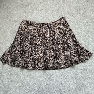 Joie New Silk Animal Print Mini Skirt Sz 8